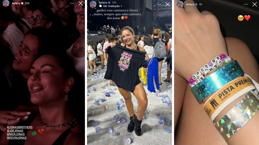 Kéfera também curtiu o show dos irmãos e mostrou detalhes em suas redes sociais / Reprodução/Instagram