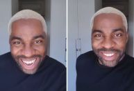 Lázaro Ramos muda de visual e surge com o cabelo nevado: 