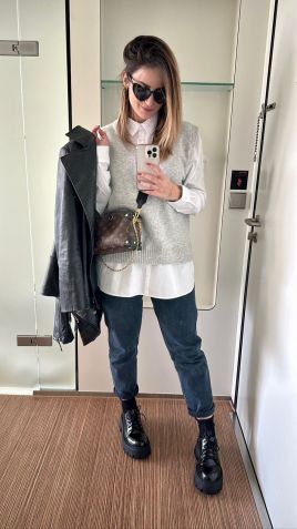 Colete do vovô é um dos looks da Mari Palma para o outono / Mari Palma