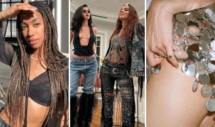 Brilho e transparência são boas opções para incluir no look