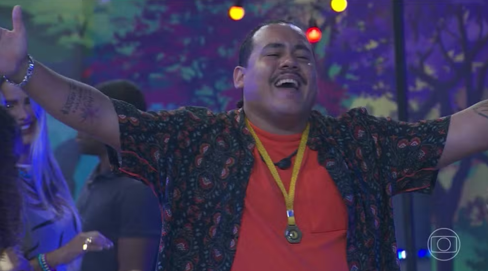 Lucas Henrique em sua segunda Festa do Líder / Reprodução/Globo