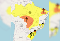Inmet alerta para chuvas intensas em todo o país no fim de semana; veja previsões