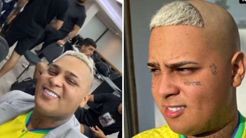 MC Ryan muda de visual e surge com fios descoloridos