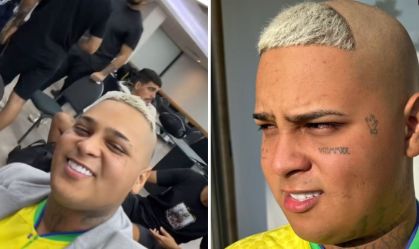 MC Ryan muda de visual e surge com fios descoloridos