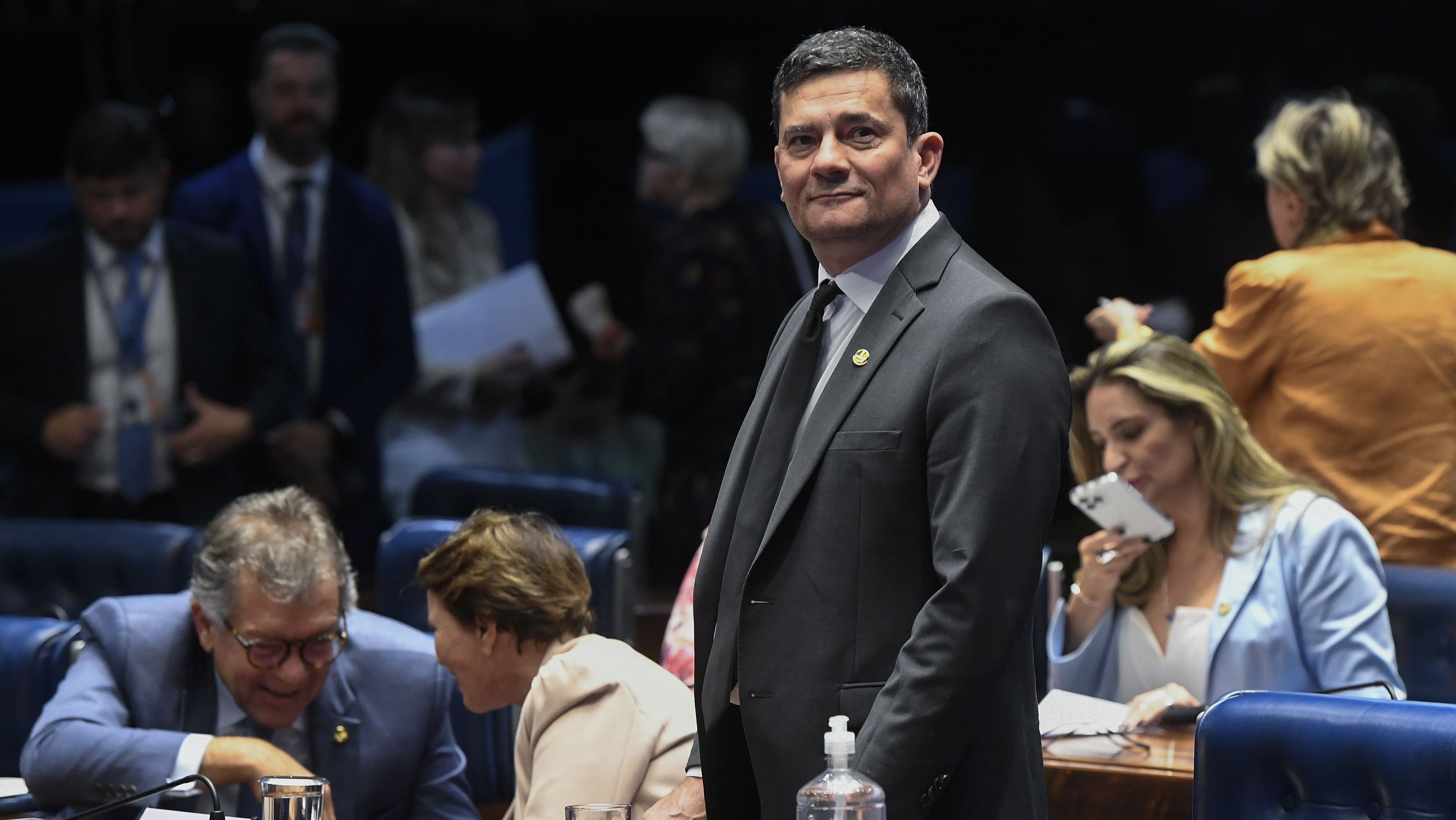Senador Sergio Moro (União Brasil-PR) durante sessão deliberativa ordinária no Plenário do Senado, em 6 de março de 2024