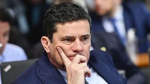Senador Sergio Moro (União-PR) durante reunião na Comissão de Segurança Pública, em 6 de fevereiro de 2024