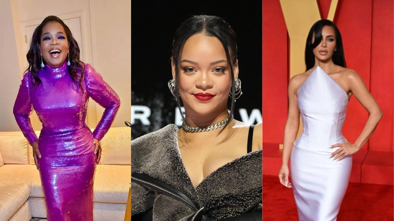 Oprah Winfrey, Rihanna e Kim Kardashian são algumas das celebridades bilionários, segundo a Forbes