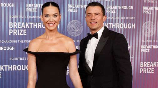 Katy Perry e Orlando Bloom na cerimônia do Breakthrough Prize de 2024, em Los Angeles