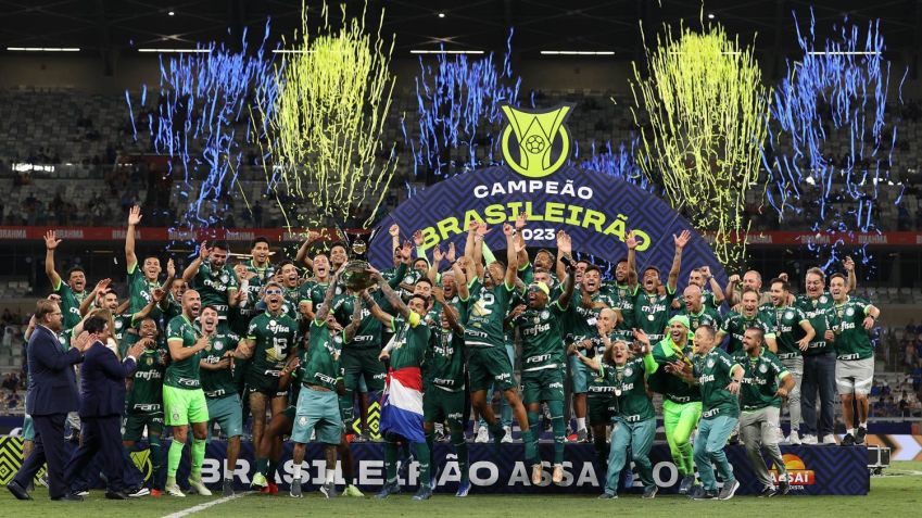 Palmeiras se sagrou campeão brasileiro 12 vezes, sendo a última em 2023 / Cesar Greco/Palmeiras