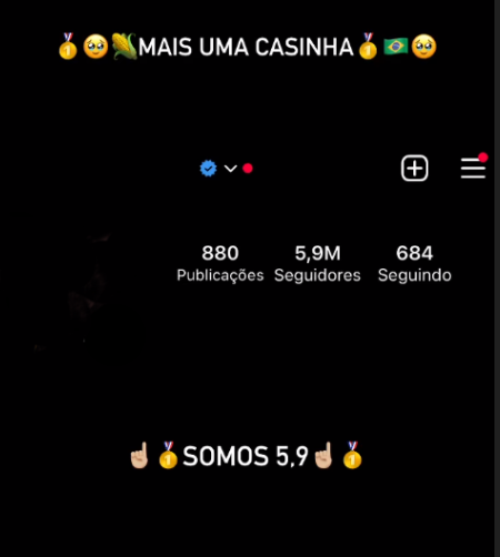 Participante comemora seguidores / Reprodução / Redes Sociais