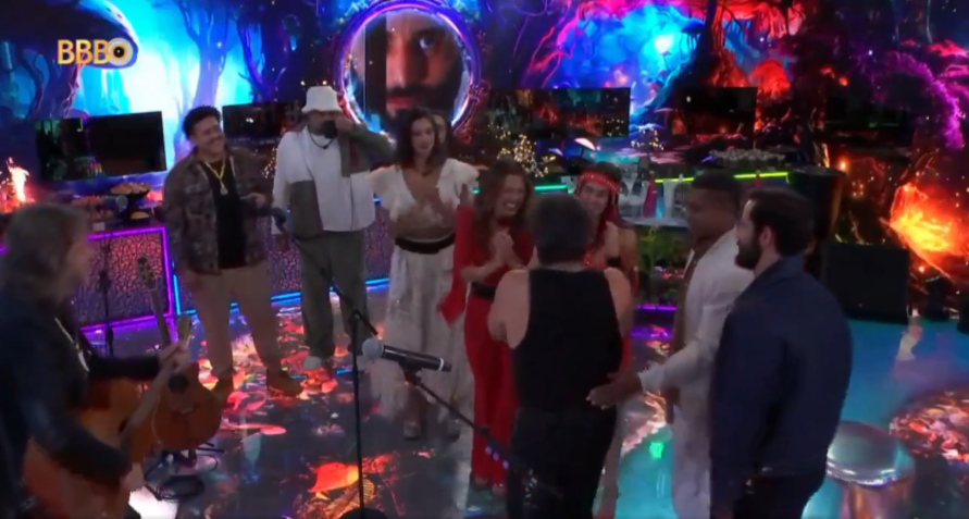 Festa com Paulo Ricardo no BBB 24. / Reprodução/ TV Globo