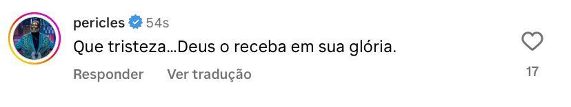 Péricles lamenta morte de vocalista do Molejo / Reprodução/Grupo Molejo/Instagram