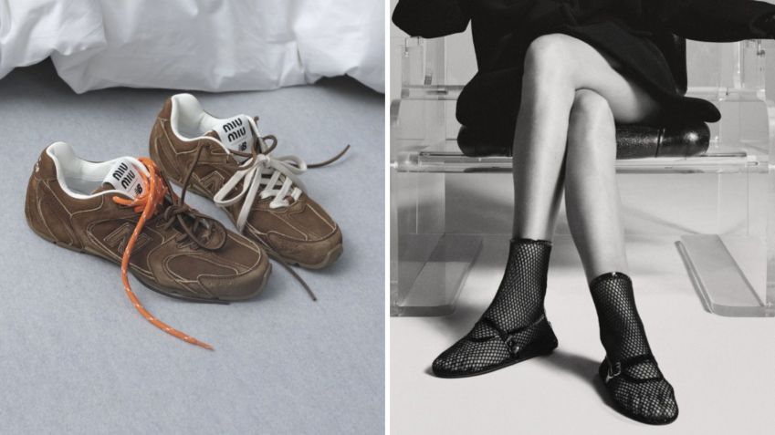 Tênis da Miu Miu e sapatilha da Alaïa estão entre os itens de desejo / Divulgação