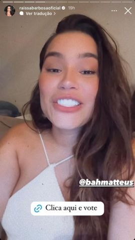 Raissa Barbosa, ex-Fazenda, também torce por Matteus / Reprodução/Instagram