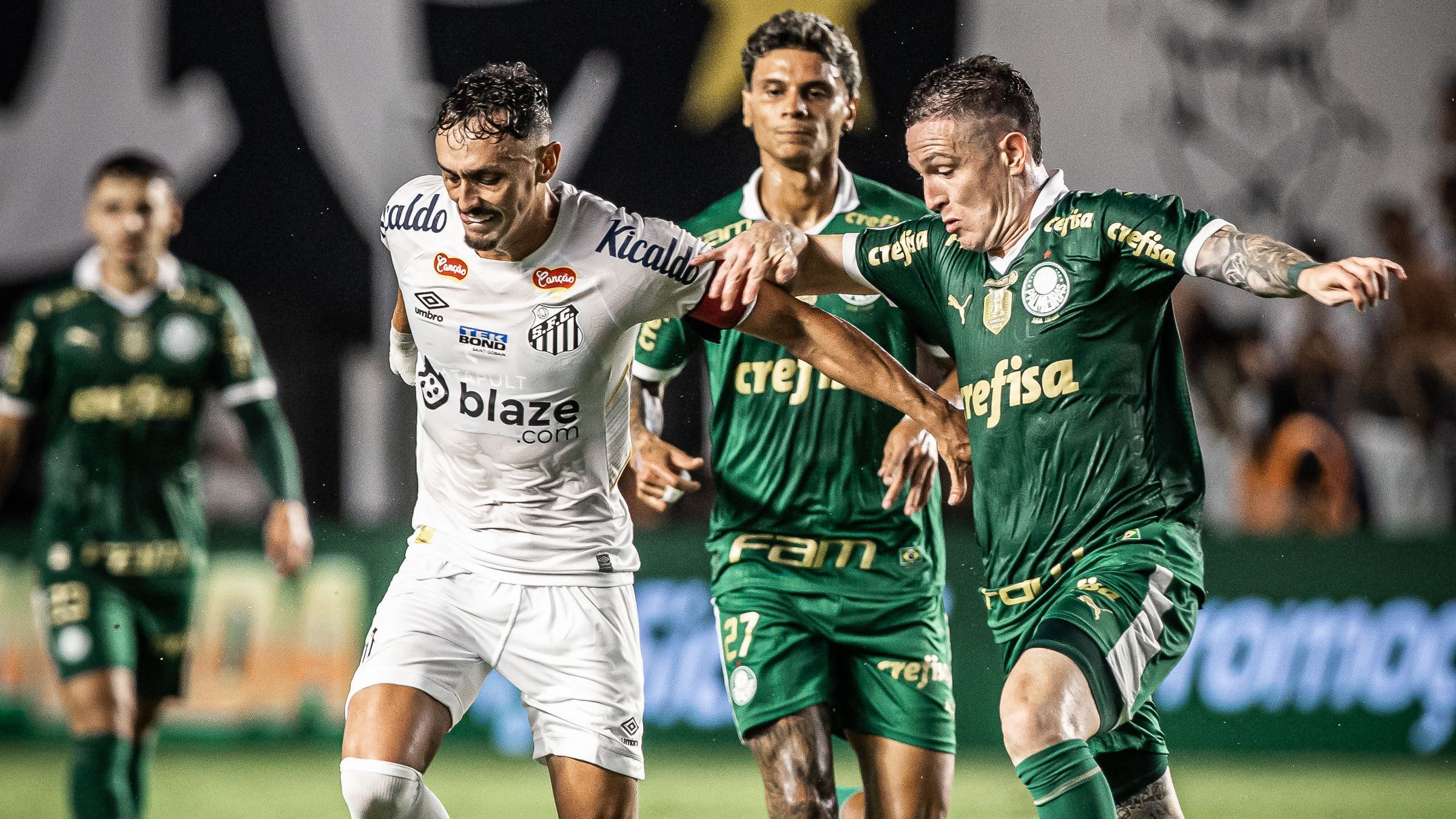Lance de Santos 1 x 0 Palmeiras pelo jogo de ida da final do Paulistão