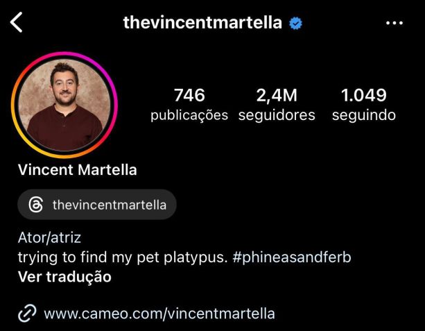 Vicent Martella supera Tyler James Williams em números de seguidores / Reprodução/Instagram