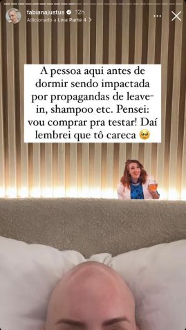 Fabi Justus compartilhou uma reflexão sobre perda de cabelos / Reprodução/Instagram