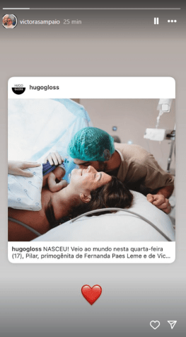 Pai compartilhou foto do parto da filha que foi divulgada / Instagram/Reprodução