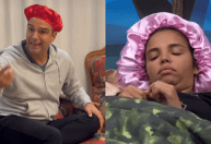 Tadeu Schmidt usa touca de cetim e dubla Pitel, última eliminada do BBB 24