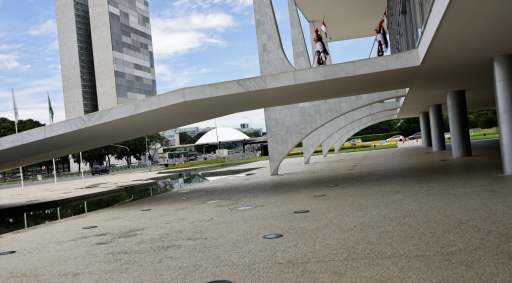 Vista geral do Congresso Nacional e Palácio do Planalto