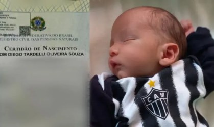 Após Dario Marques, atleticano batiza segundo filho como "Dom Diego Tardelli"