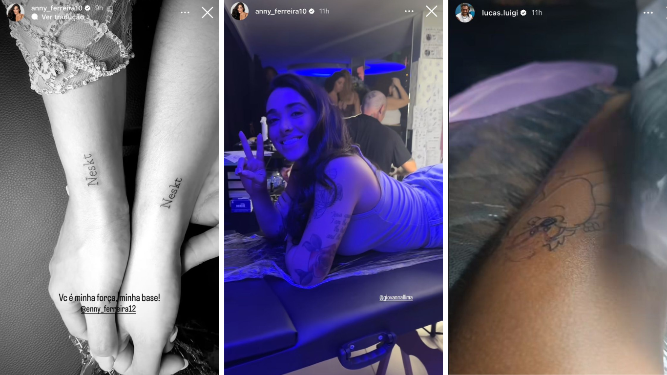 Após BBB24, participantes do reality realizaram tatuagens / Reprodução/Instagram