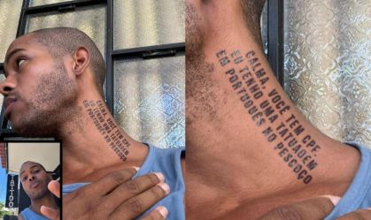 Tony, de "Eu, a Patroa e as Crianças", faz "tatuagem" para o Brasil