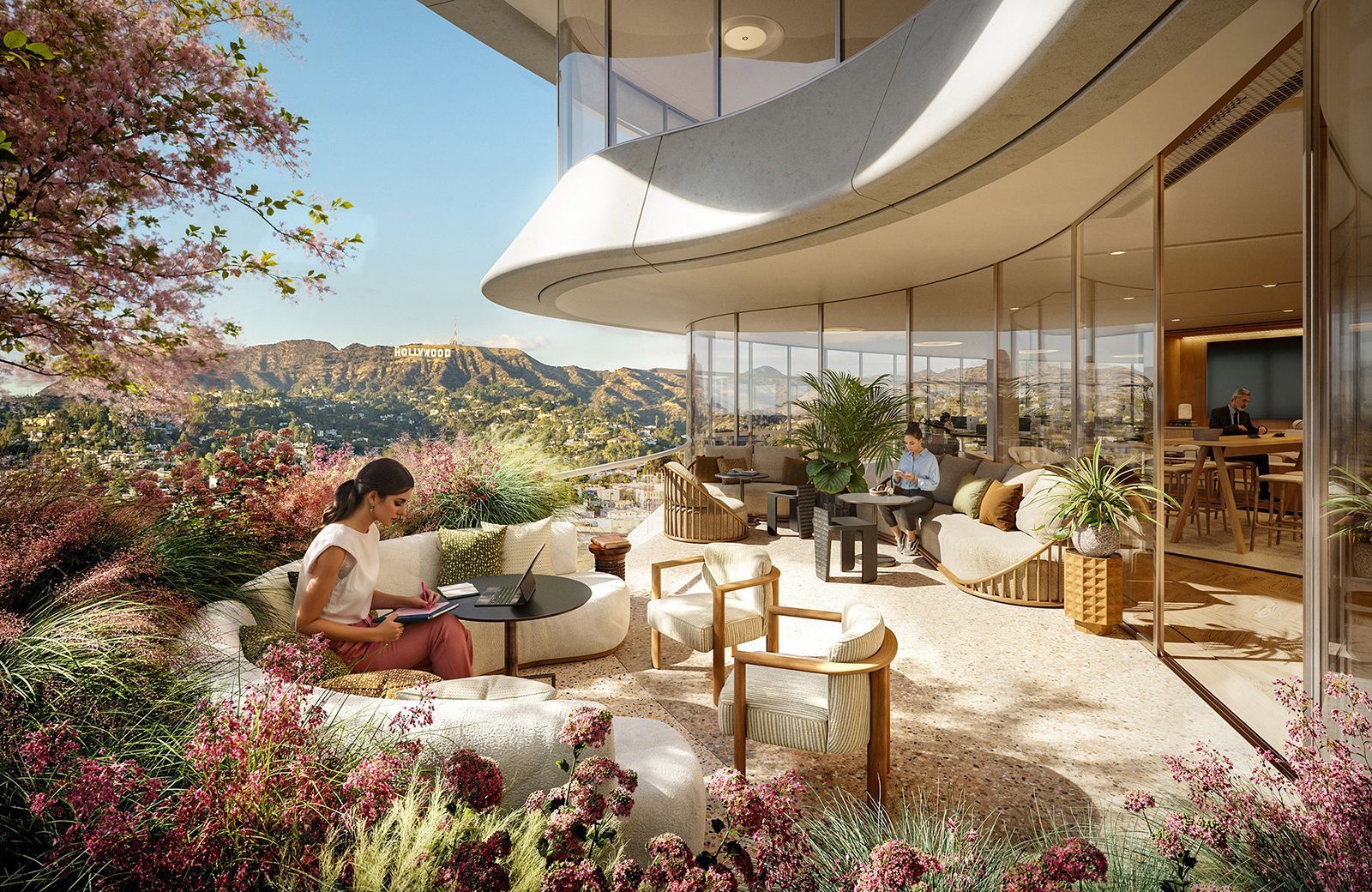 Novos projetos para uma torre de escritórios criativa e histórica em Hollywood são revelados / Divulgação/Foster+Partners