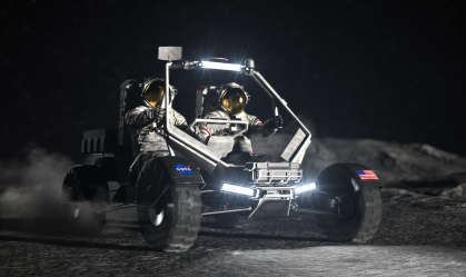 Conceito visual do carro lunar da Nasa