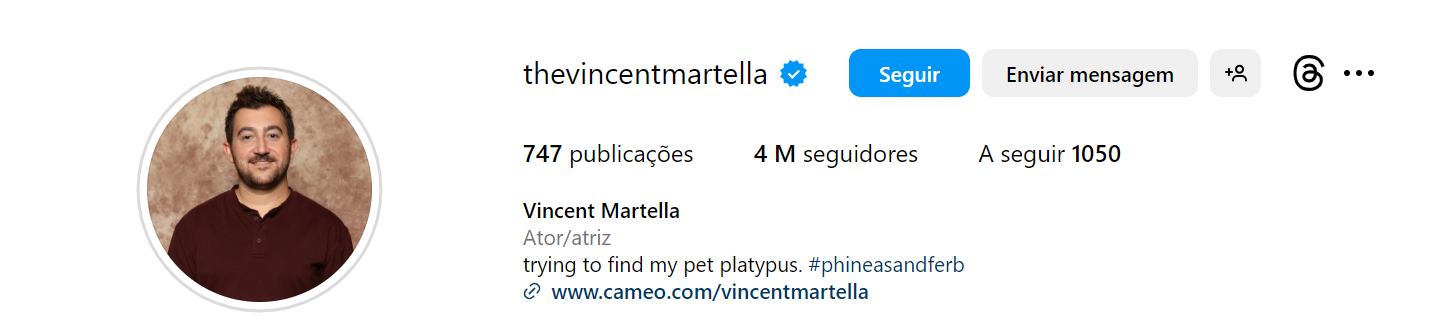 Vincent Martella, o Greg de "Todo Mundo Odeia o Chris", chegou a 4 milhões de seguidores no Instagram / Reprodução/Instagram