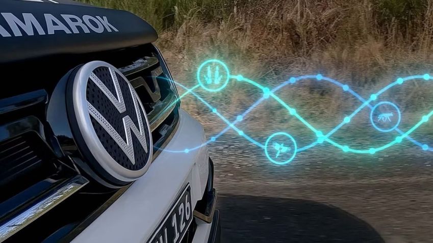 Novo dispositivo emite sons que afastam os animais das estradas / Divulgação/Volkswagen