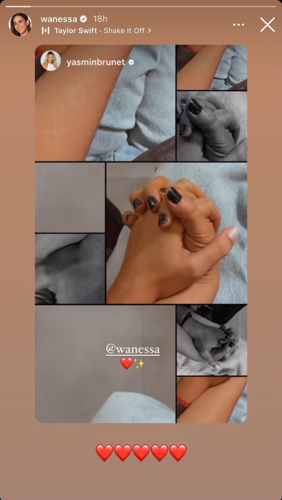 Wanessa compartilhou post de Yasmin Brunet neste domingo (07) / Reprodução/Instagram