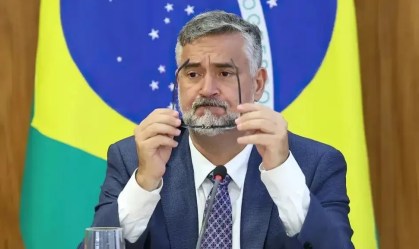 Ministro-chefe da Secretaria de Comunicação Social, Paulo Pimenta, em pronunciamento, em Brasília, 3 de maio de 2024