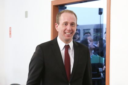 Prefeito de Sorocaba, Rodrigo Manga (Republicanos), em 29 de junho de 2018, quando presidia a Câmara Municipal da cidade, enquanto vereador