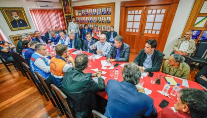 Presidente da República, Luiz Inácio Lula da Silva, durante Reunião ampliada com o Governador do Rio Grande do Sul, Eduardo Leite, no 3o Regimento de Cavalaria de Guarda - Regimento Osório, Porto Alegre - RS.