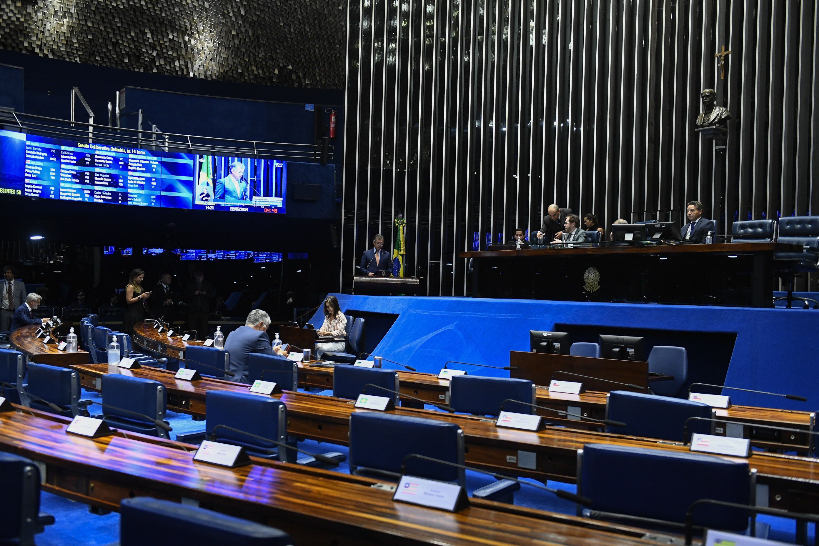 Plenário do Senado Federal durante sessão deliberativa ordinária.