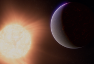 Telescópio James Webb encontra atmosfera em exoplaneta rochoso pela 1ª vez