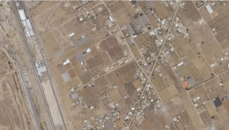 Imagens de satélite de 6 de maio mostram danos em Rafah, Gaza. / Planet Labs, PBC.