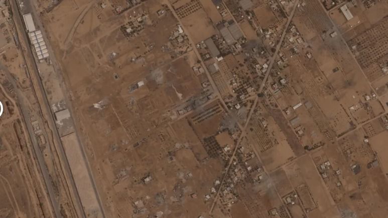 Imagens de satélite de 7 de maio mostram danos em Rafah, Gaza / Planet Labs, PBC.