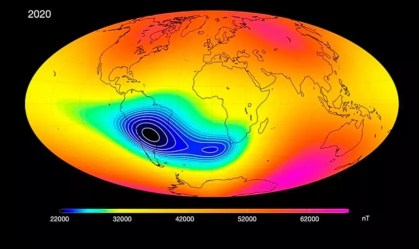 Anomalia magnética no Brasil segue crescendo, diz relatório do governo americano