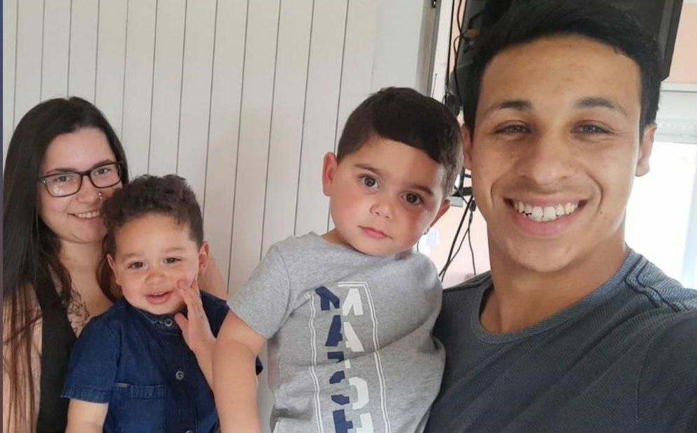 Andrigo Oliviera e Paloma Silva, com os filhos. / Reprodução: Redes Sociais