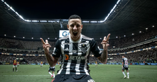Guilherme Arana em ação pelo Atlético-MG