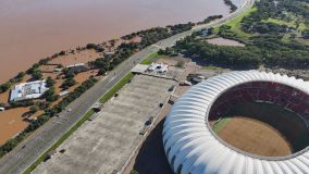 Enchente no entorno do estádio Beira-Rio, em Porto Alegre (RS)
