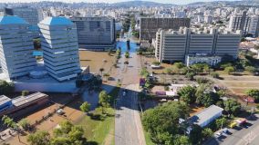 Avenida Aureliano de Figueiredo Pinto, no bairro Praia de Belas, em Porto Alegre (RS)