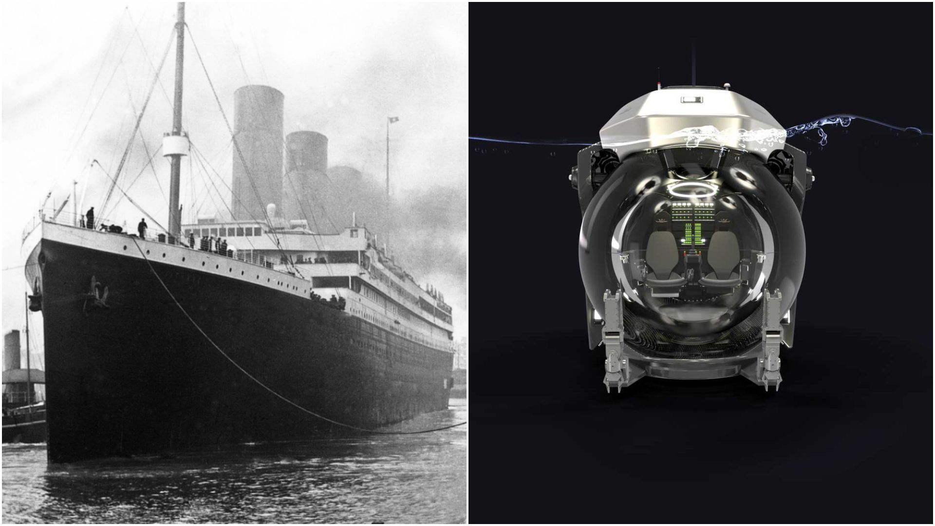 Titanic e submersível Triton 4000/2 Abyssal Explorer