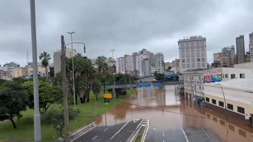 Enchente na região central de Porto Alegre (RS)