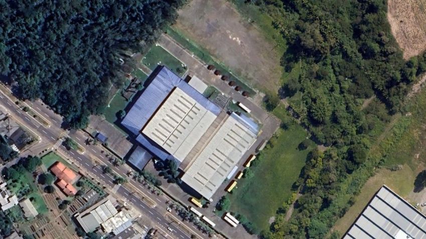 Cidade provisória em São Leopoldo (RS) funcionará no Centro de Eventos / Reprodução/Google Earth