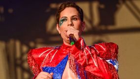 Christian Chávez durante participação em show de Joelma, na Micareta São Paulo