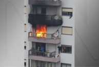Vídeo: criança é resgatada de apartamento em chamas no RS