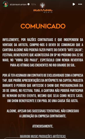 Foto: Reprodução/Instagram/@alcionemarrom